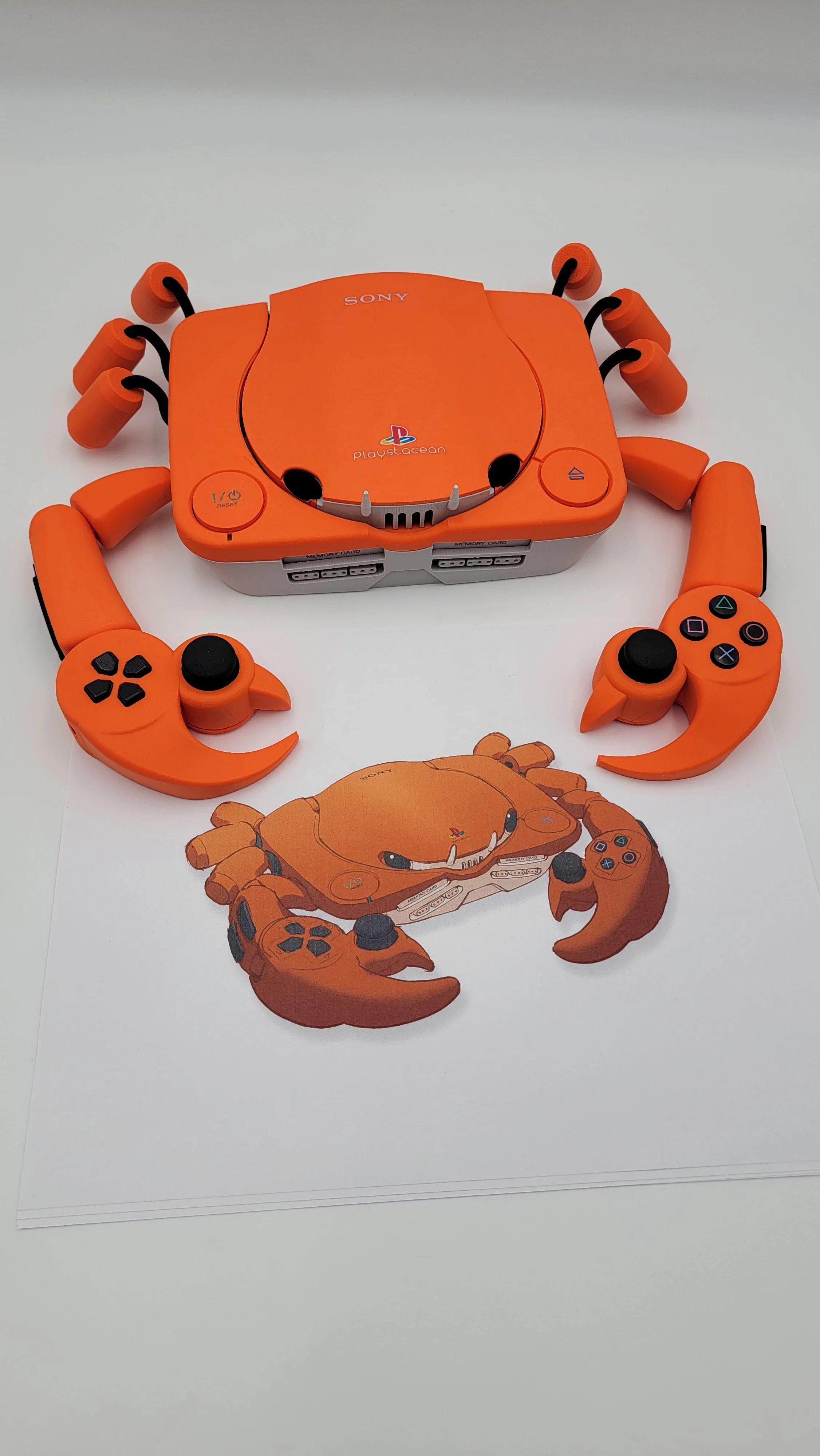 Консоль PlayStation в виде краба  от GingerOfMods по концепт-арту Anh Dang. Источник изображения: x.com/GingerOfMods