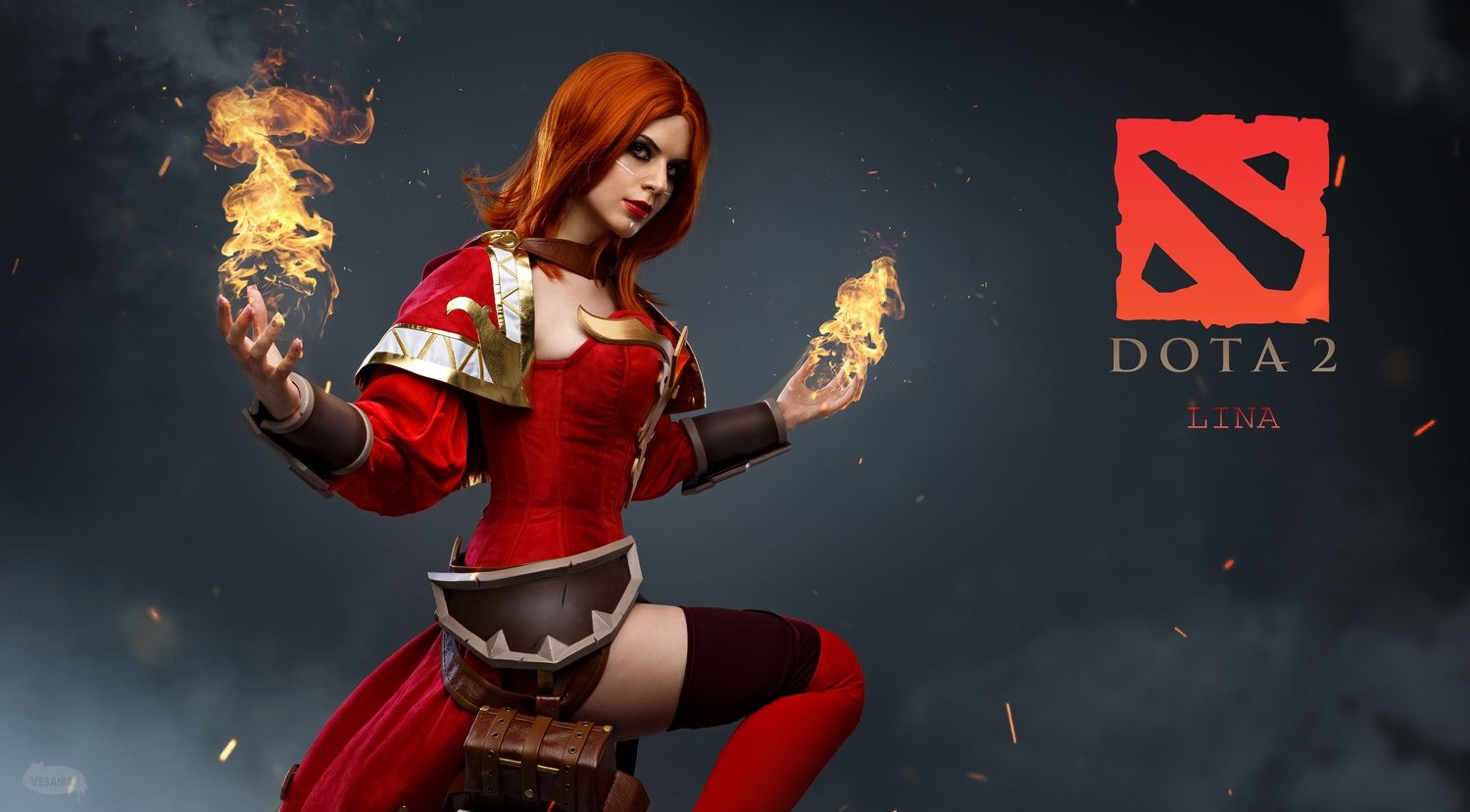 Косплей на Lina из Dota 2. Косплеер: Aneli. Фотограф: VESANIA. Источник: «ВКонтакте».