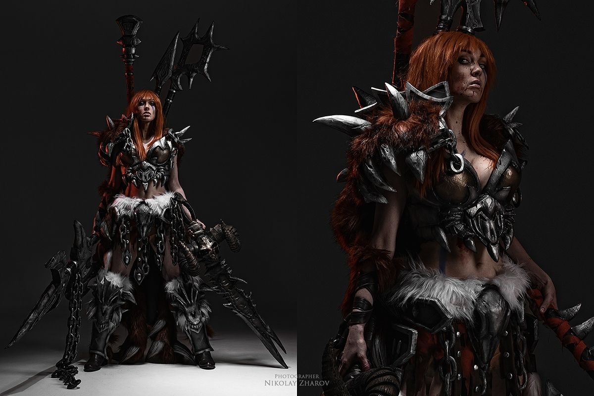 Barbarian. Diablo III. Косплеер: Катя Смирнова. Фотограф: Николай Жаров. Источник: vk.com/nikolay_photogroup