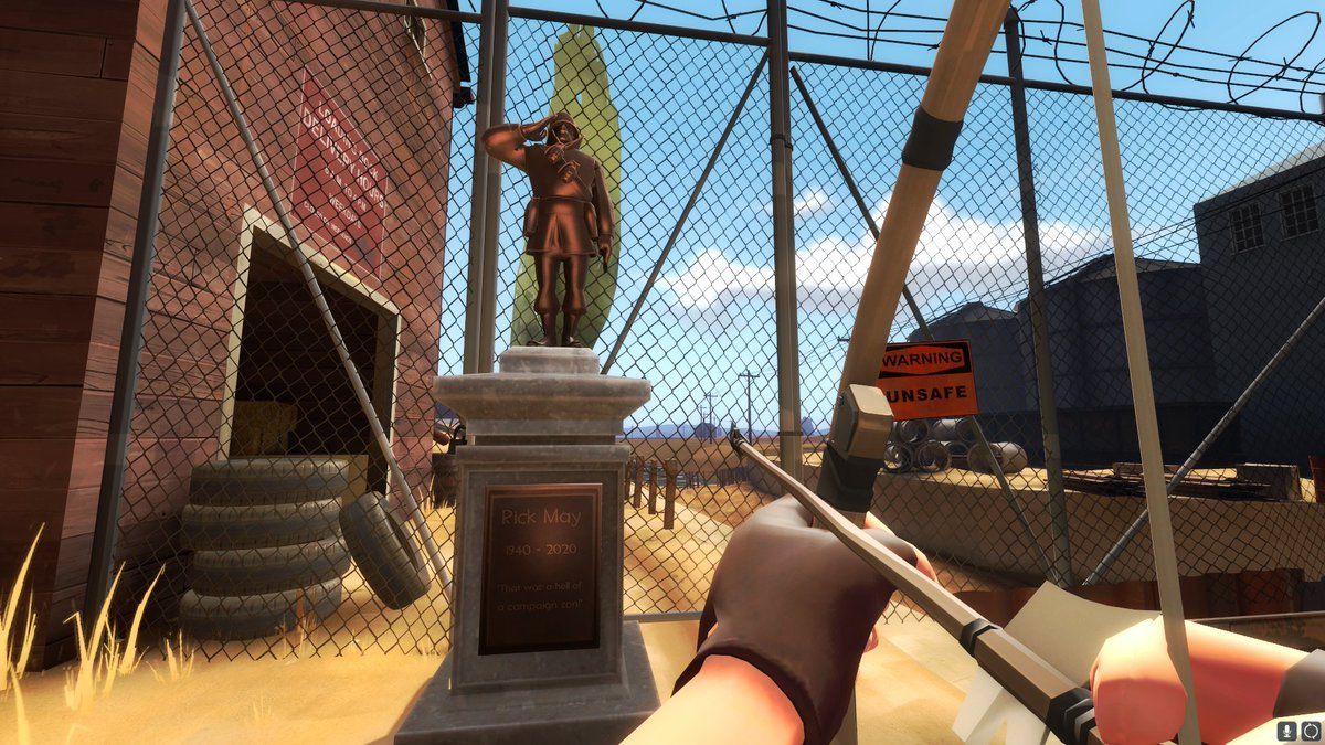 Статуя Солдата в честь Рика Мэя в Team Fortress 2.
Источник: Twitter