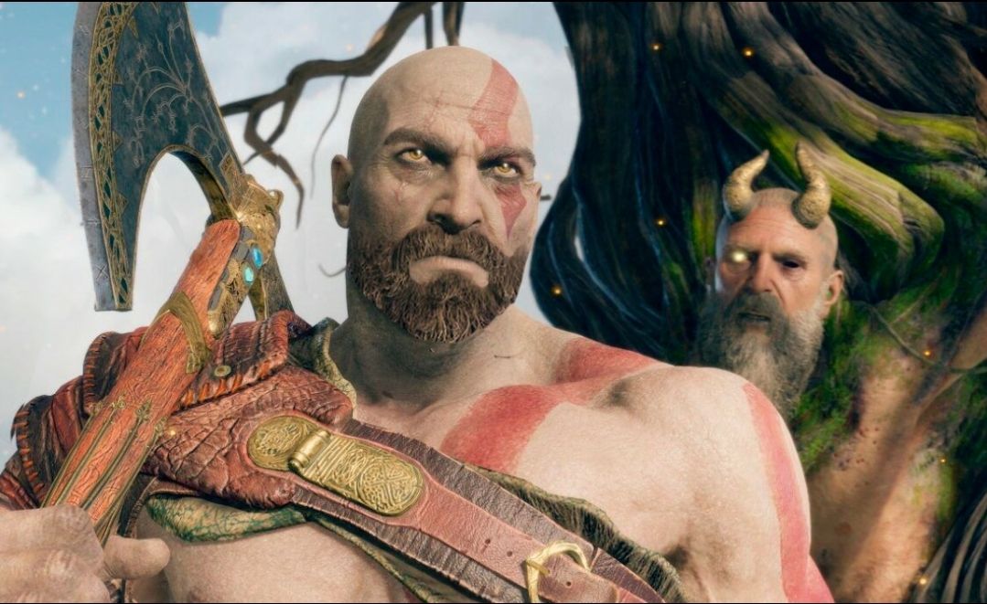 Кратос из God of War с усами. Источник: reddit