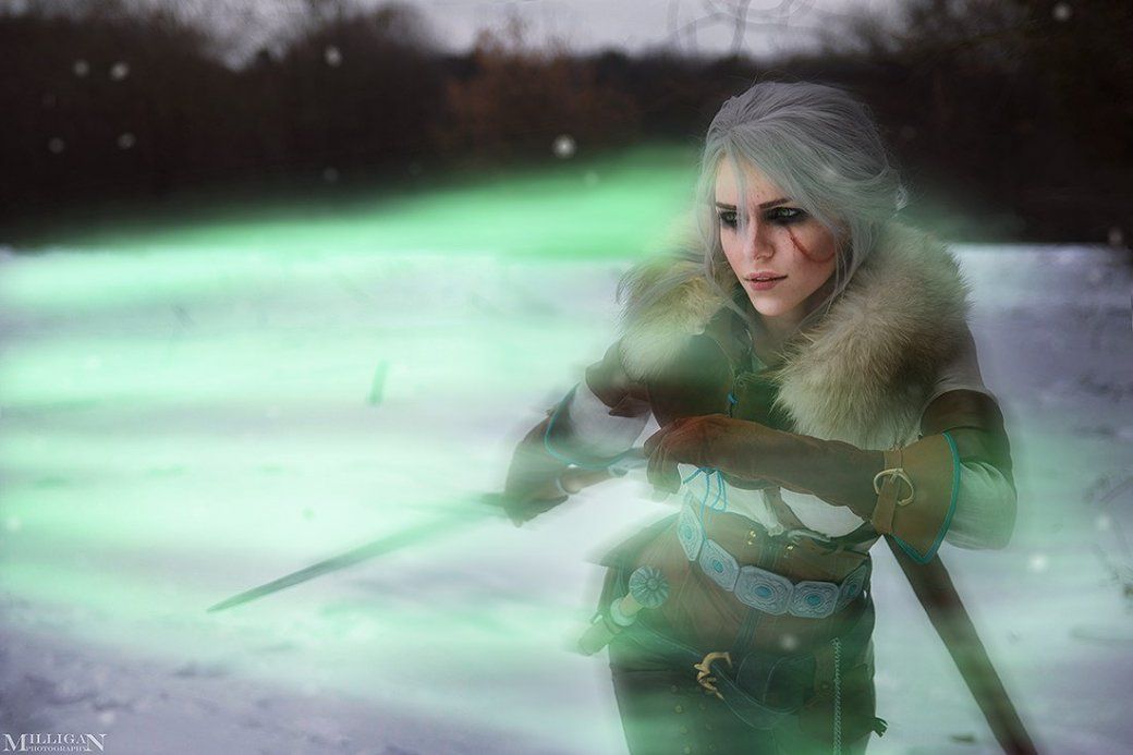 Косплей на Цири из The Witcher 3: Wild Hunt. Косплеер: Кристина Ривийская. Фотограф: Milligan. Источник: https://vk.com/kris_urban