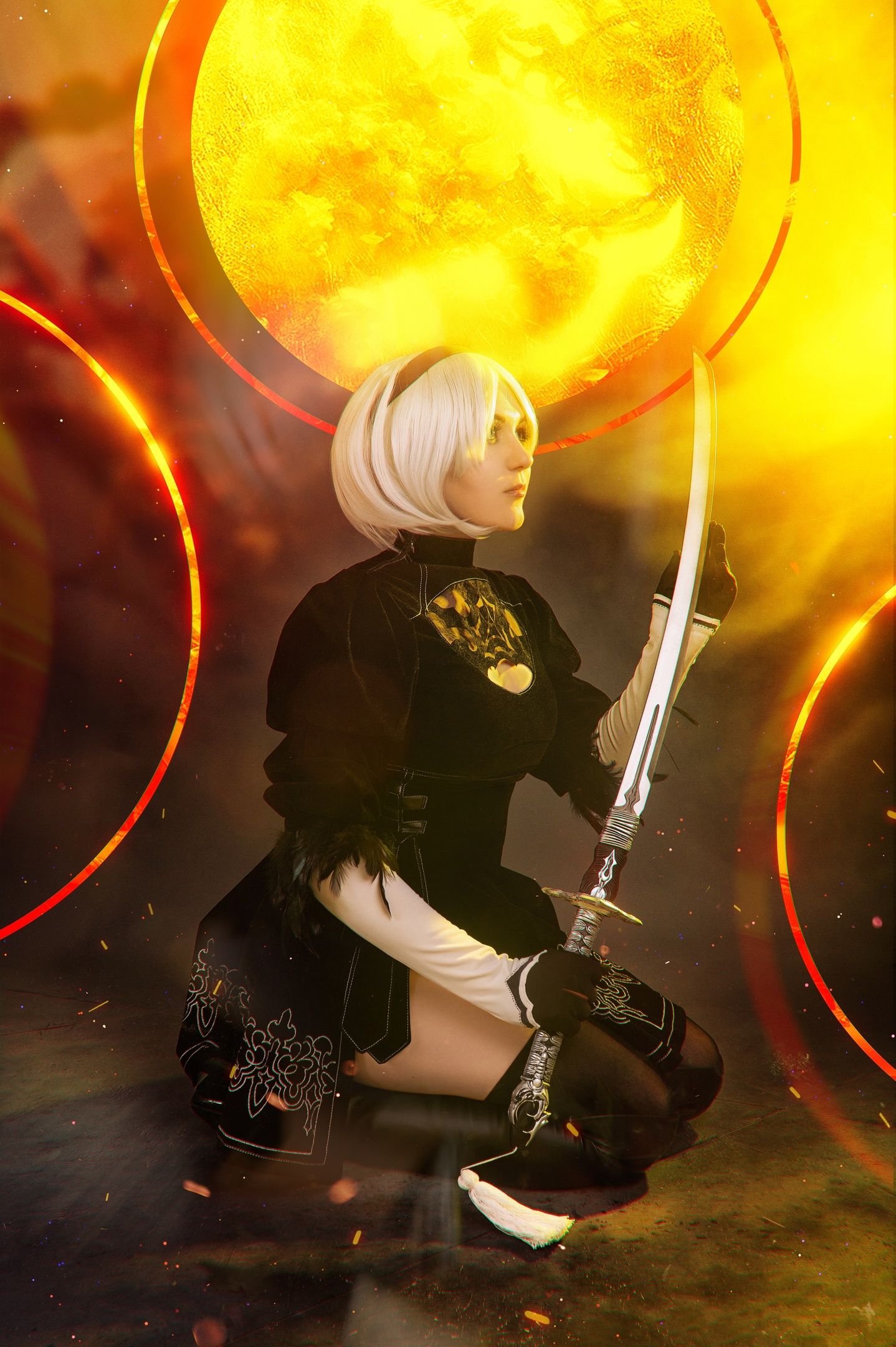 Косплей на 2B из NieR: Automata. Косплеер: Маргарита Елисеева. Фотограф: Евгений Накрышский. Источник: vk.com/fillakteriart