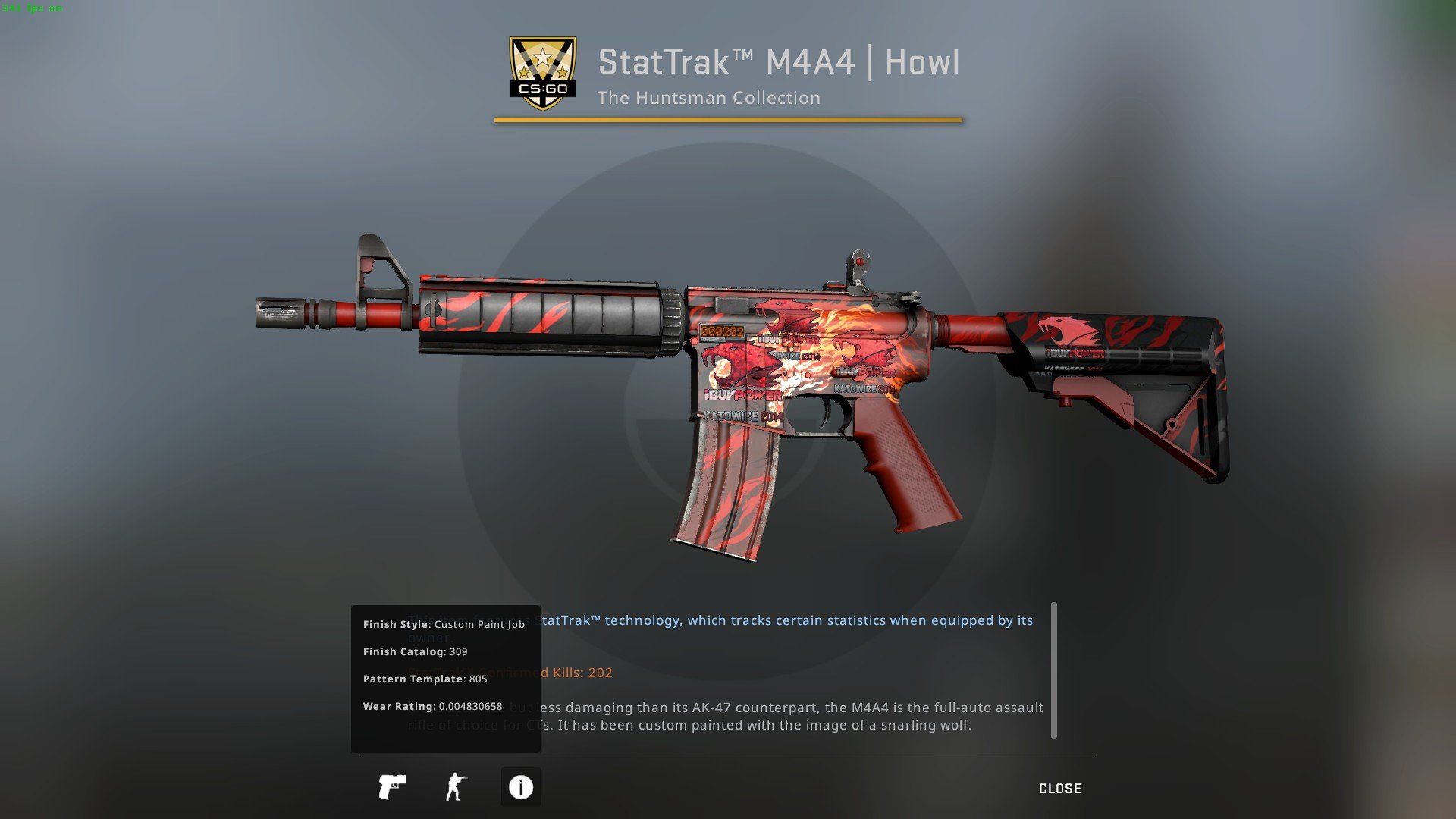 M4A4 Howl за $122 тыс.