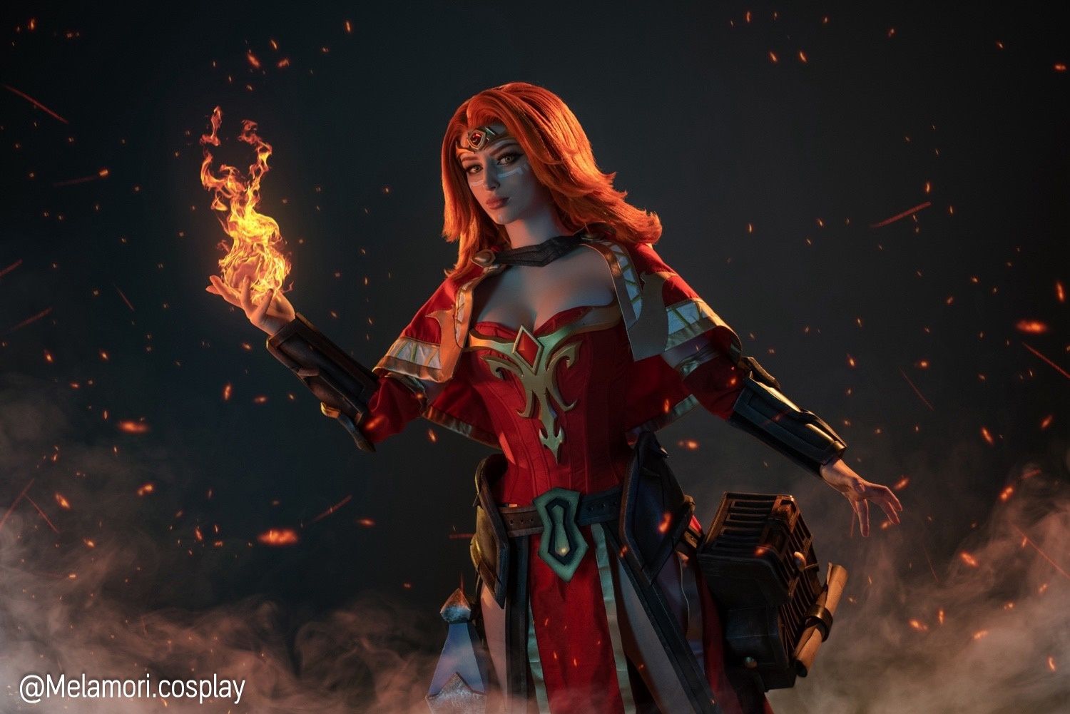 Косплей на Lina из Dota 2. Косплеер: Мария Lady Melamori Давыдова