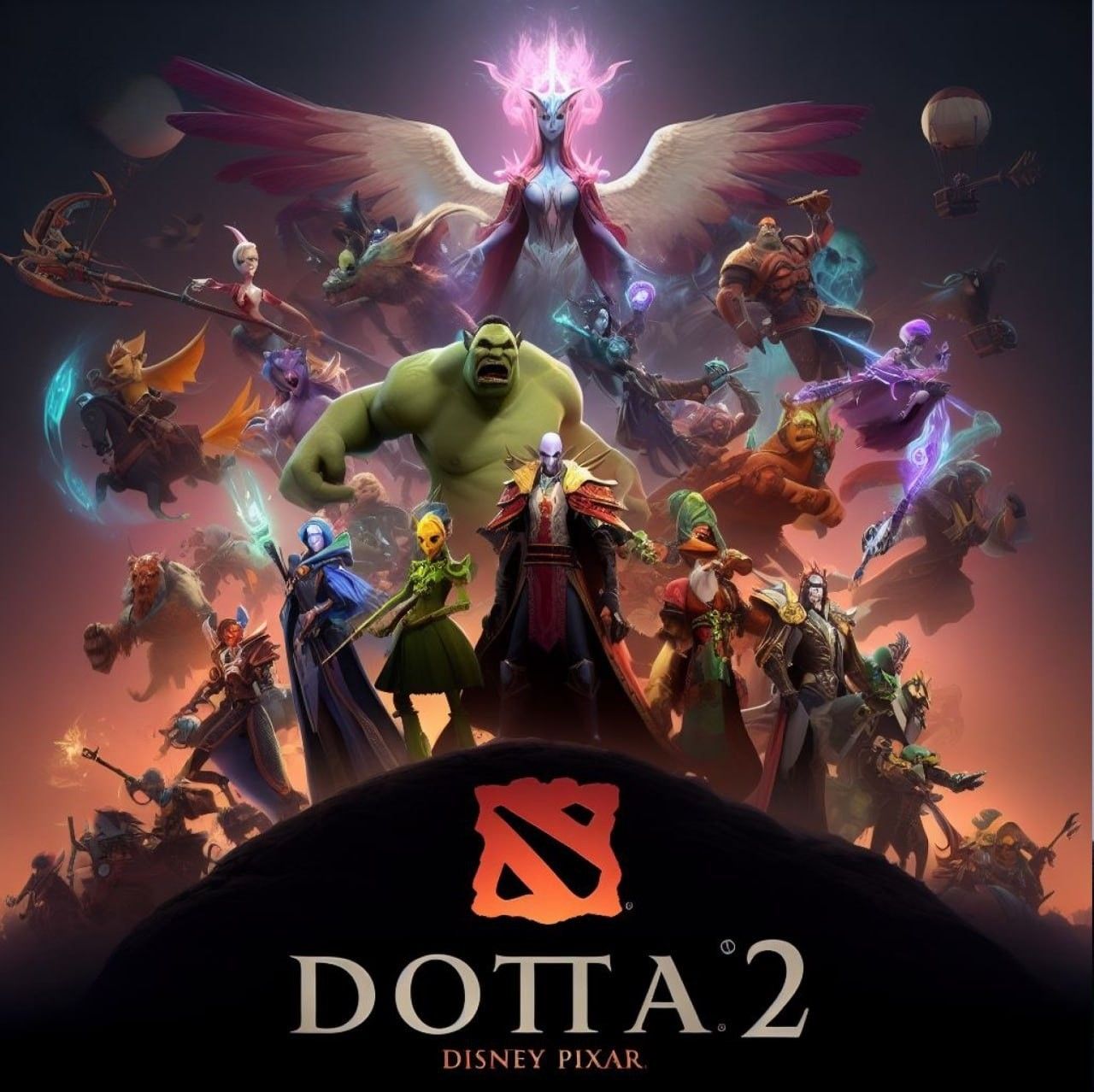 Dota 2 в стиле мультфильмов Pixar