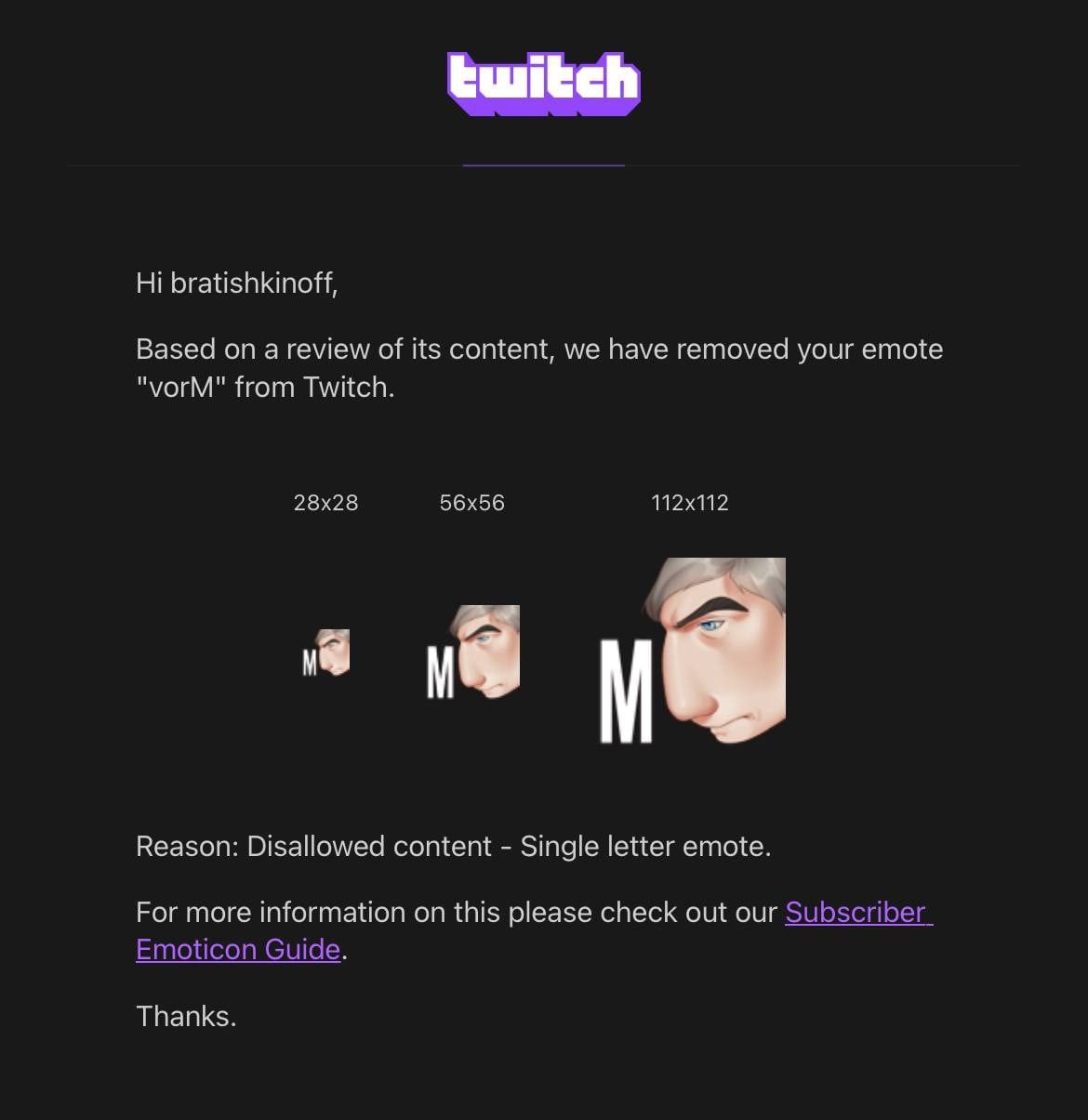 Удаленный смайл bratishkinoff на Twitch