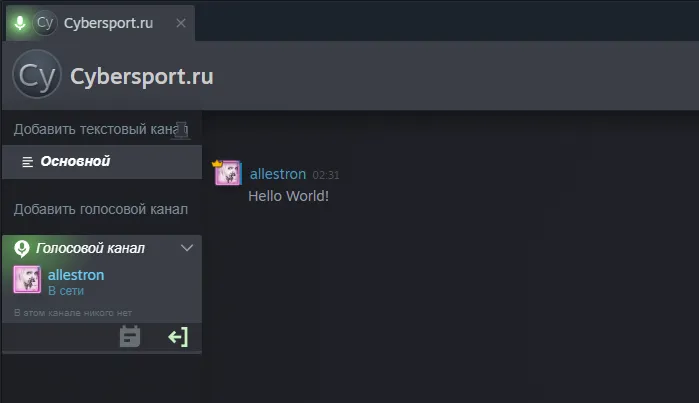 Интерфейс группового Steam Chat