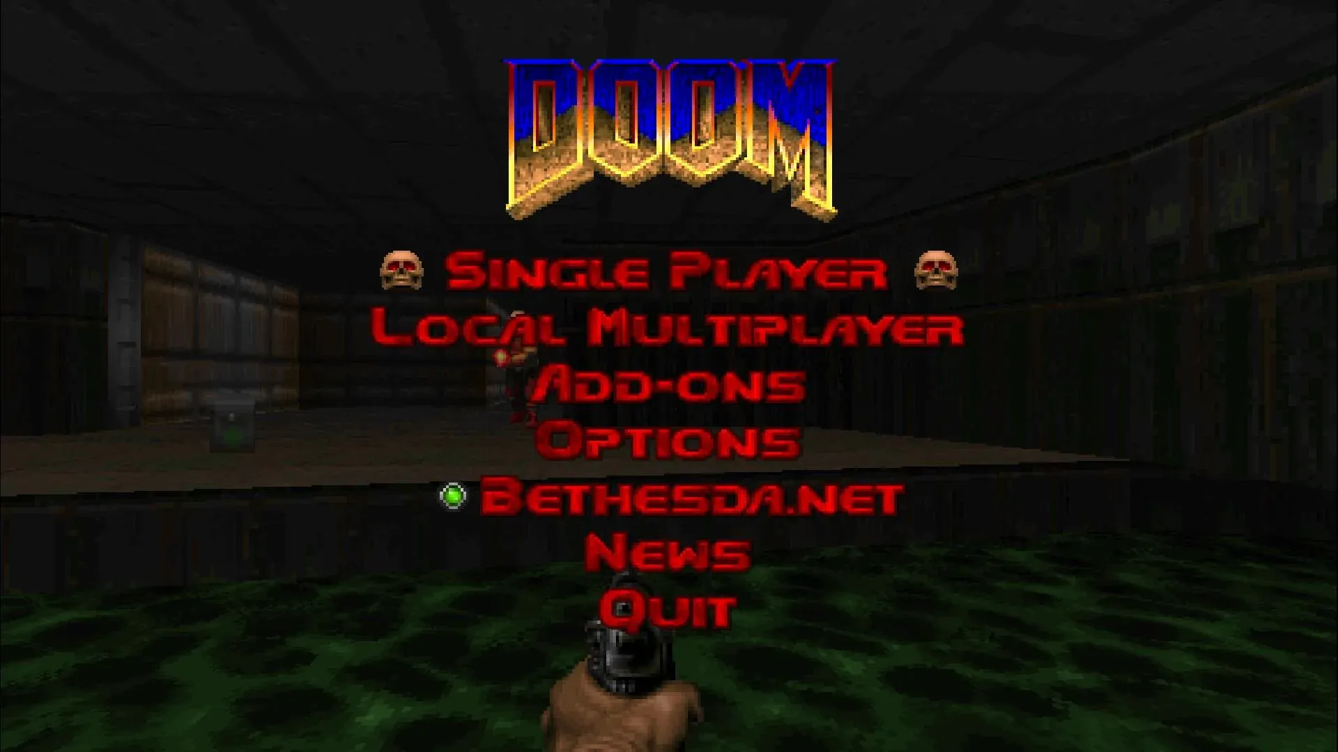 Меню того самого порта Doom на Unity. Источник: Bethesda