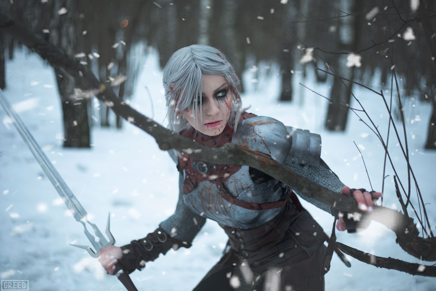 Косплей на Цири из The Witcher 3: Wild Hunt. Косплеер: Анна Сухорученко. Фотограф: GREED. Источник: https://vk.com/twenn.rogue