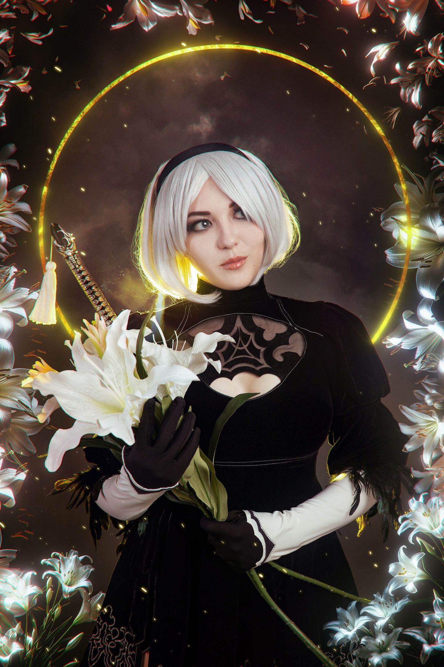 Косплей на 2B из NieR: Automata. Косплеер: Маргарита Елисеева. Фотограф: Евгений Накрышский. Источник: vk.com/fillakteriart