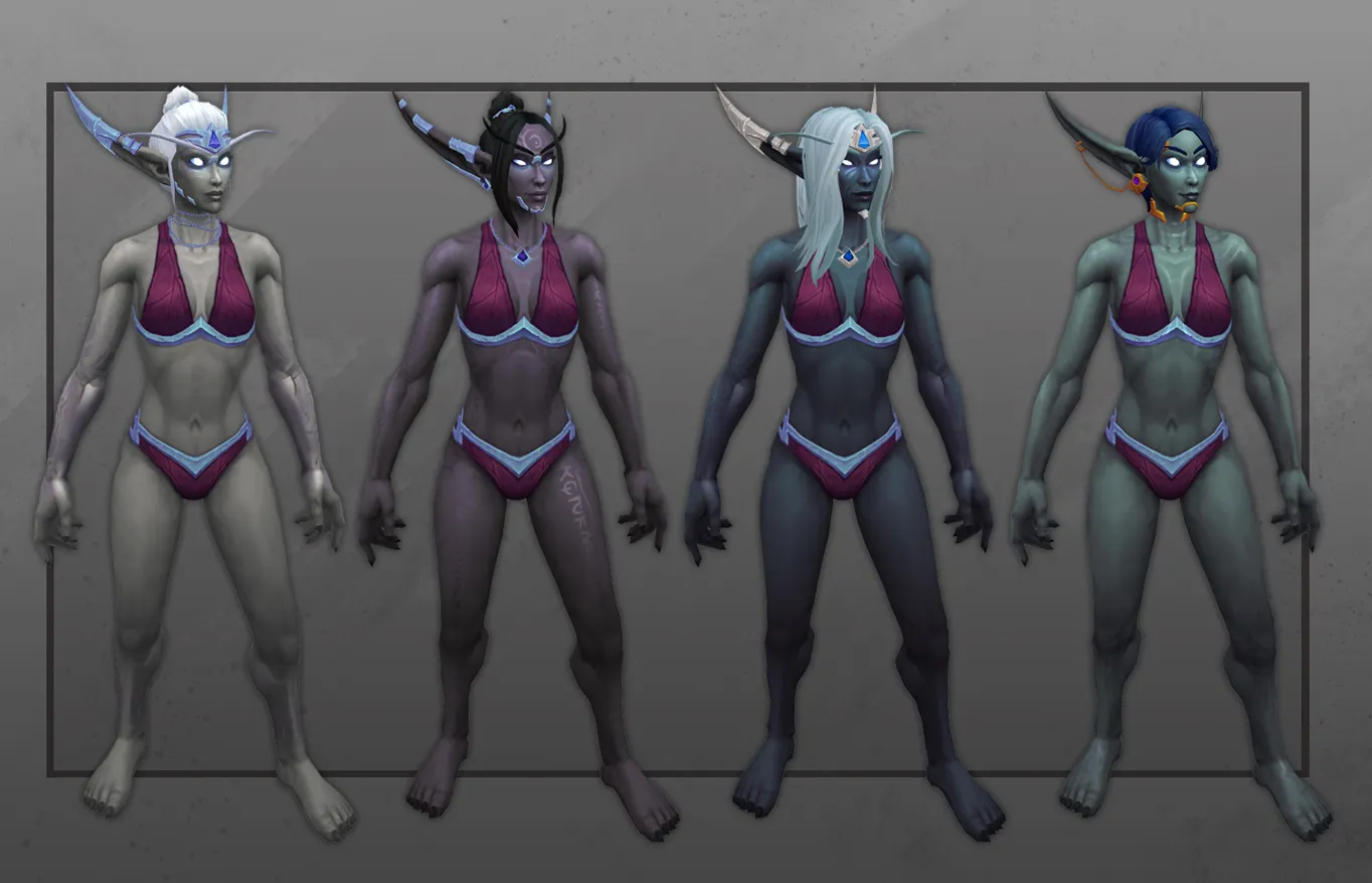 Новые варианты внешности ночнорожденных. Источник: forums.blizzard.com