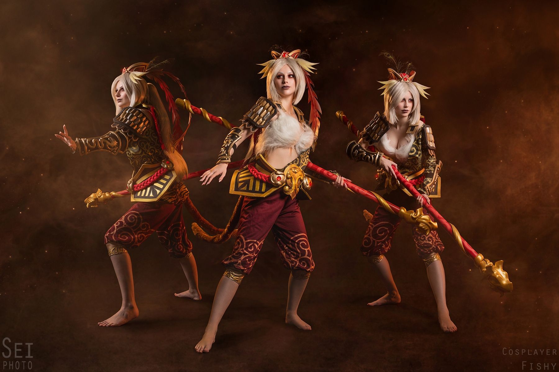 Косплей на Monkey King из Dota 2. Косплеер: Дарья Кравец. Фотограф: Sei Shin. Источник: vk.com/fishy3