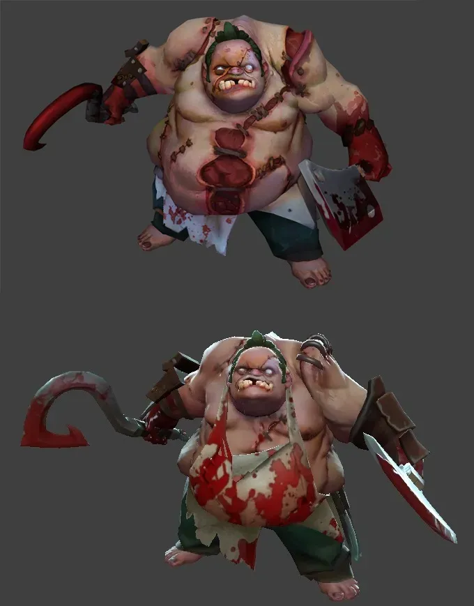 Pudge до и после обновления. Источник: Dota2.com 