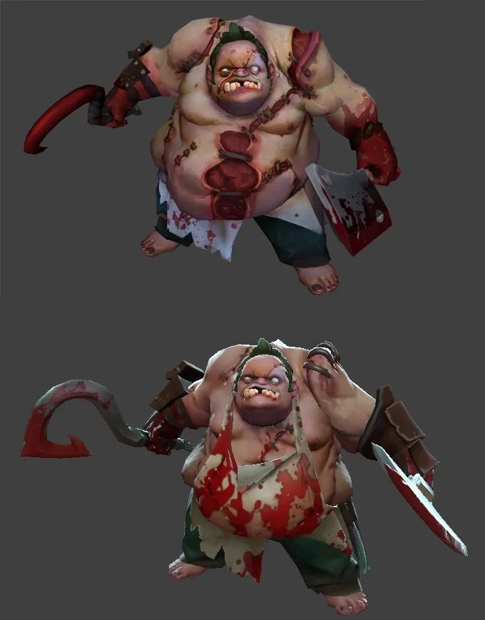 Pudge до и после обновления. Источник: Dota2.com 