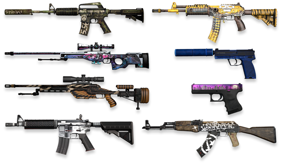 Основные пушки, которые используются в CS | Источник: Counter-Strike.net