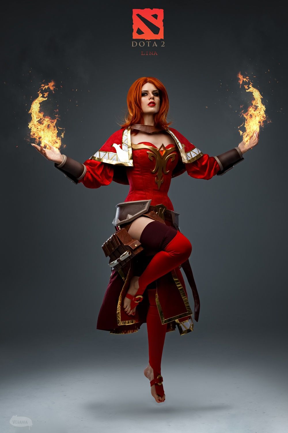 Косплей на Lina из Dota 2. Косплеер: Aneli. Фотограф: VESANIA. Источник: «ВКонтакте».