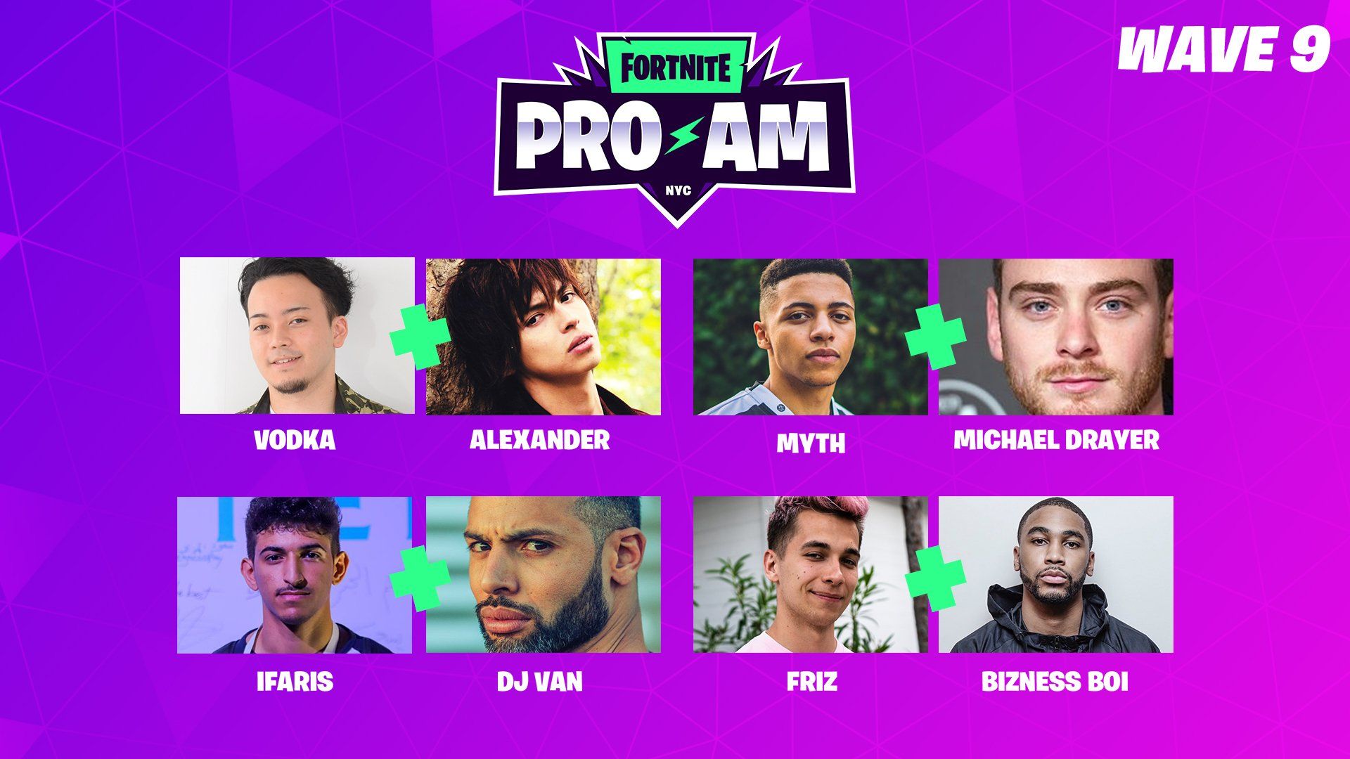 Участники Fortnite Pro-Am