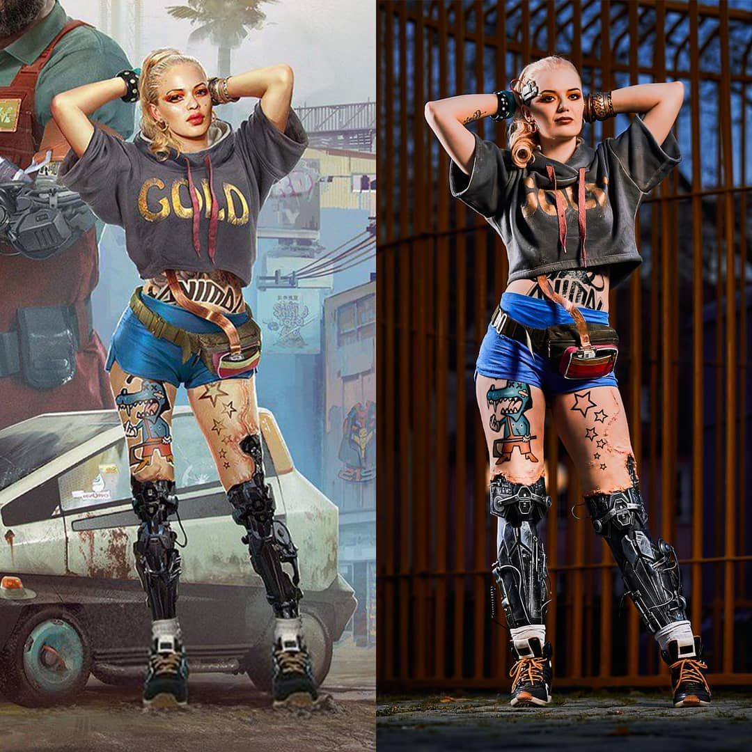 Косплей на Entropism из Cyberpunk 2077. Модель: Selina Engel. Источник: instagram.com/krystl_cosplay