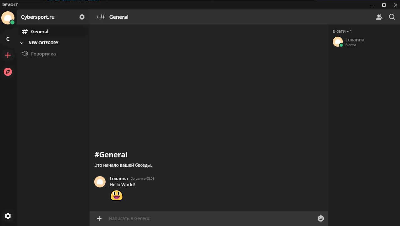 Это Revolt, а не Discord