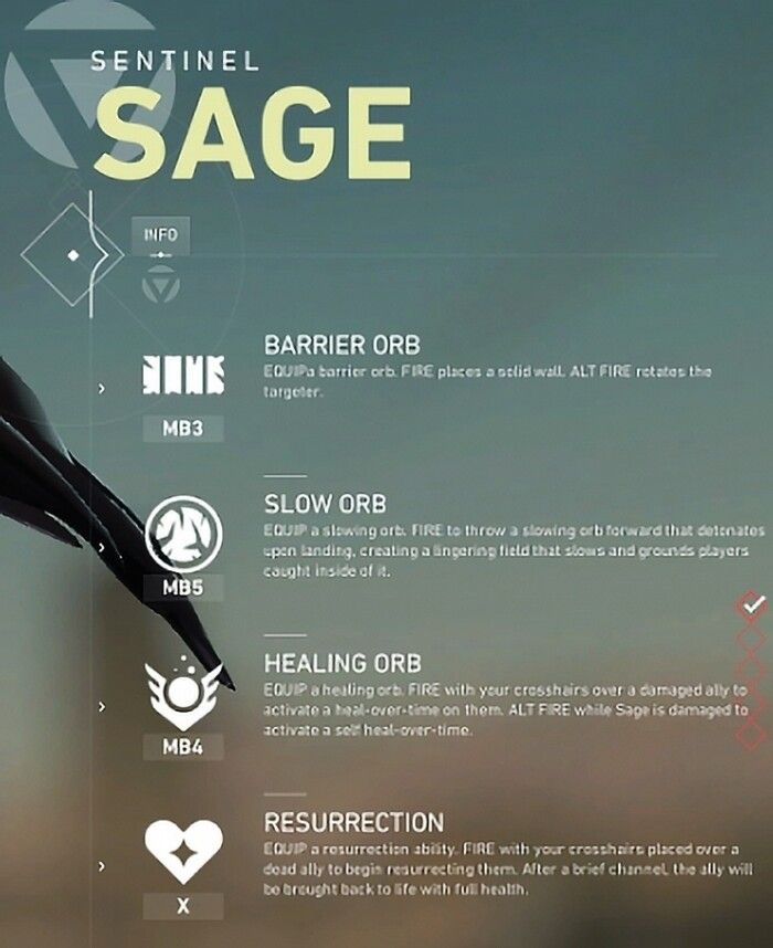 Способности героя Sage.
Источник: ValorantG в твиттере