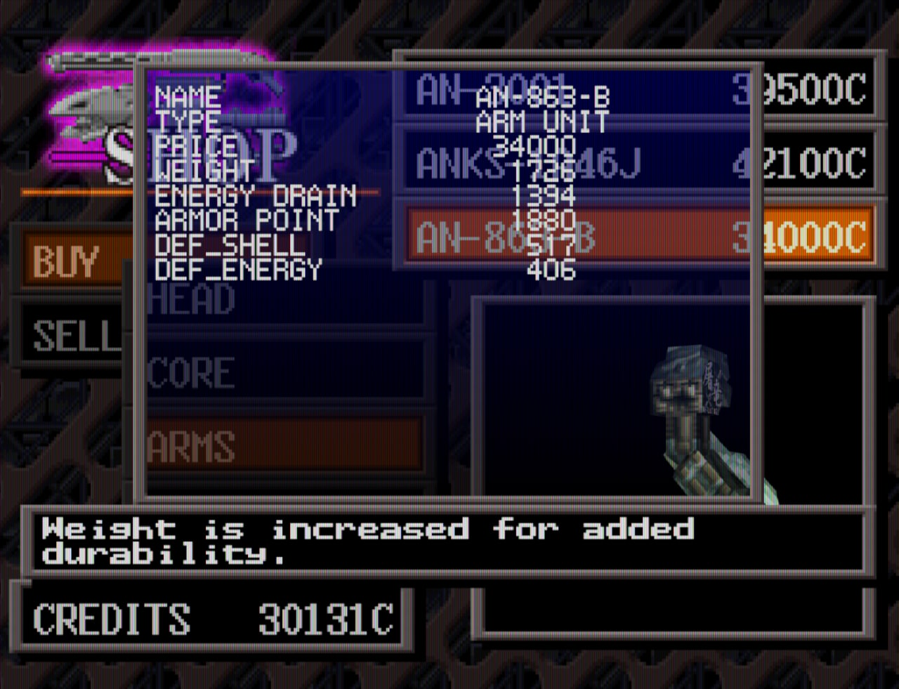 Скриншот из Armored Core