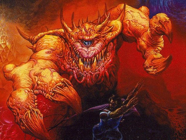 Существо с обложки книги Manual of the Planes по Dungeons and Dragons &mdash; все сотрудники id Software участвовали в длительной кампании, которую вел Джон Кармак