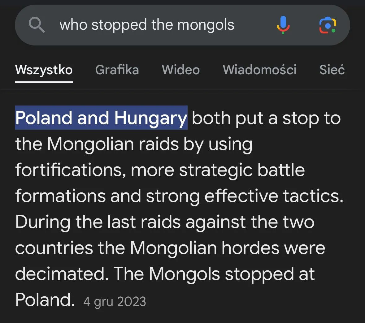 «Кто остановил монголов? Польша и Венгрия» | источник: страница torzsi в X