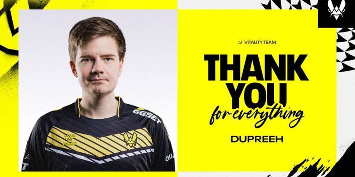 Dupreeh покинул Team Vitality — его место займет flameZ