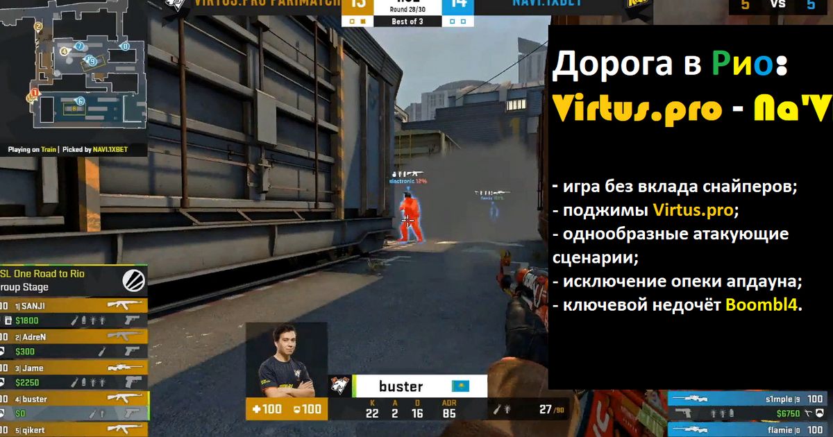 Дуэль микромоментов navi и virtus. Pro, которая вытащила скучнейший макрогейм на train